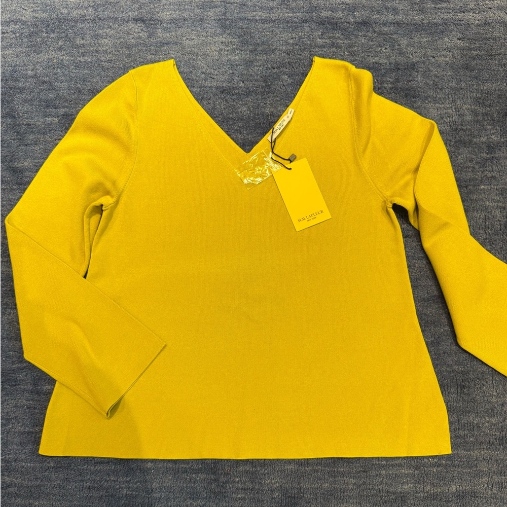 MM Lafleur Yellow V-Neck Sweater